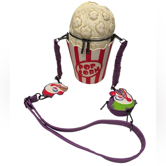 Loungefly Killer Klowns Popcorn Crossbody purse - Picture 3 of 10